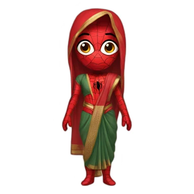 spiderman in sari sticker