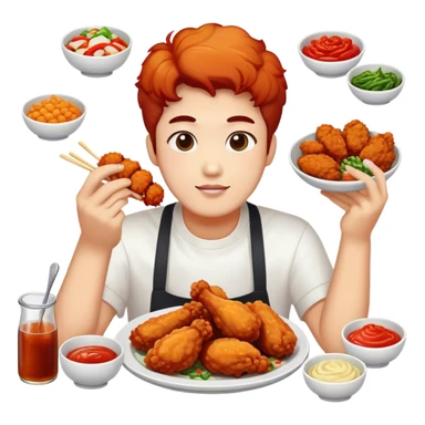 Korea chicken dishes sticker