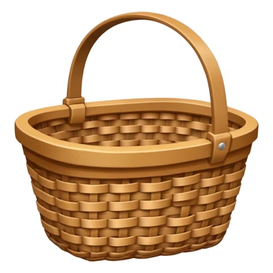 empty wicker basket sticker