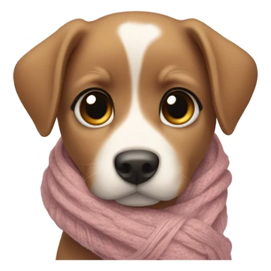 puppy eyes with scarf sticker