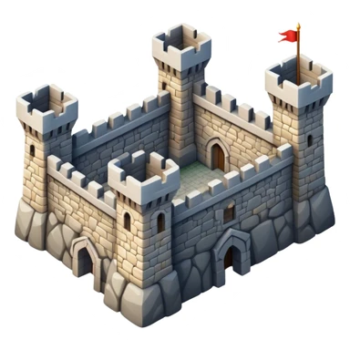 castle wall from above sticker