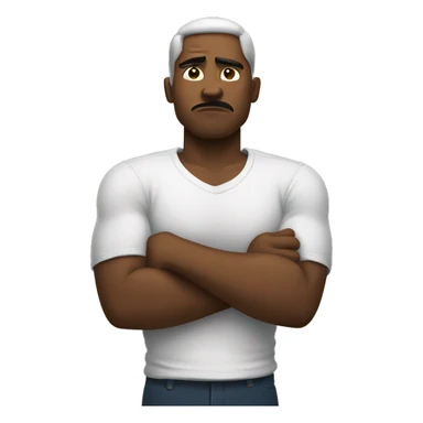 Crossed arms upset sticker