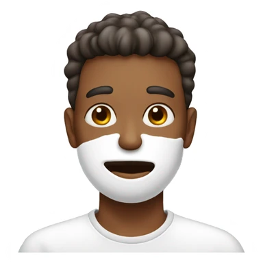 Guy with milk on face sticker