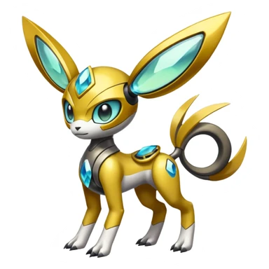 Futuristic Shiny Colorful Meloetta-Wargreymon-Trico-Pokémon-Digimon-Fakémon-fusion-hybrid-creature sticker