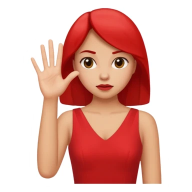 I want the woman to look like she is rejecting something. She is holding her hand up like "nope" and looking unimpressed and sassy sticker