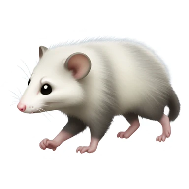 Opossum walking sticker
