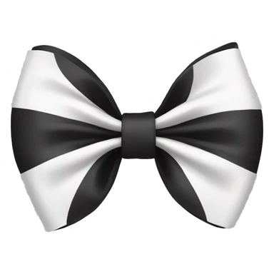 cute black and white bow sticker
