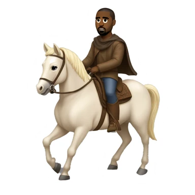 Kayne west riding a horse sticker