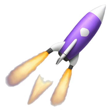 lavender rocket in a 15 degree agle sticker