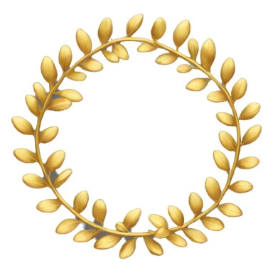 Gold wreath sticker