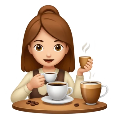 Crie uma galinha tomando café  sticker