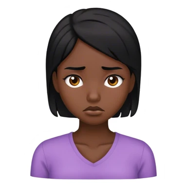 a black hair girl is tired of living alone sticker