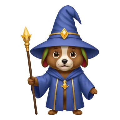 Dog wizard sticker