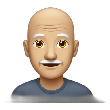 Bald old man no facial hair sticker