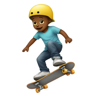 Baby skateboarding sticker