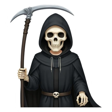 Grim reaper holding a sythe sticker