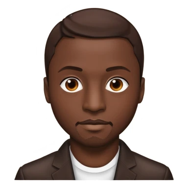 Akon with dark brown hair sticker