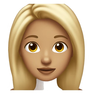 A tan girl with blond hair that had highlights and brown eyes with long lashes  sticker