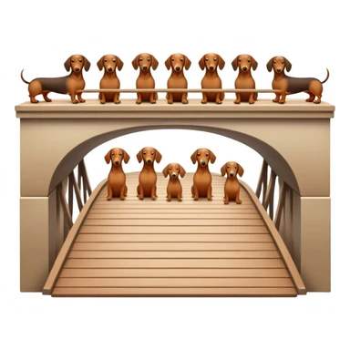 bridge made out of dachshund sticker