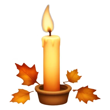 Candle autumn sticker