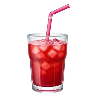 Glass of red fruit punch  sticker