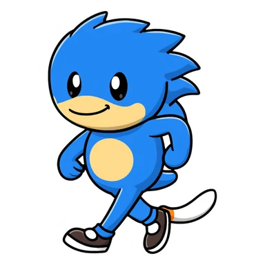 Sanic meme character sticker