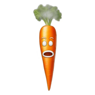 carrot with clown head sticker