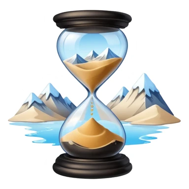 sablier sur neige sticker