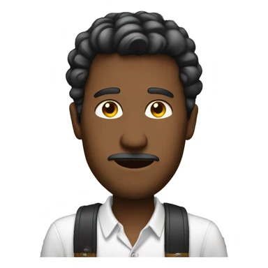 Men with a side part and a cigarrete sticker