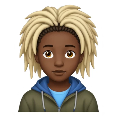 an african teen with short dreadblocks sticker
