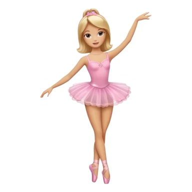 brown blonde barbie ballerina  sticker