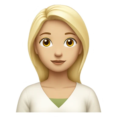 A calm blonde girl being zen sticker