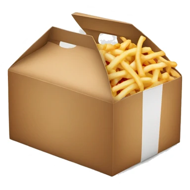 A fast food to-go box sticker