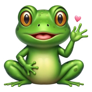 Frog blowing a kiss sticker