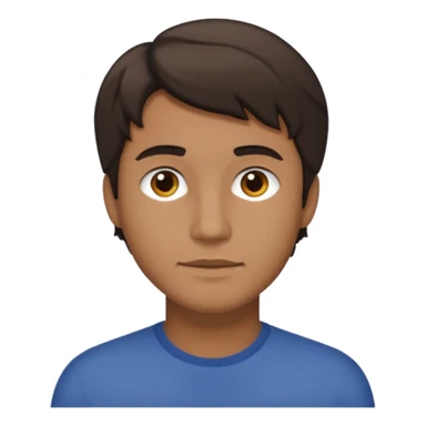 Un hombre con pelo chino y corto medio morenito u sticker