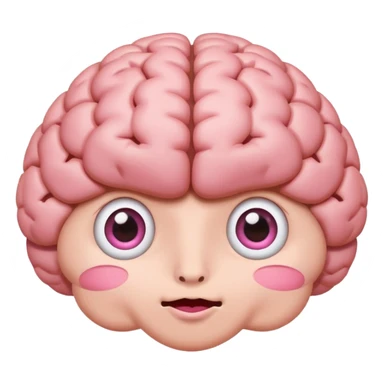 cute brain with only eyes sticker