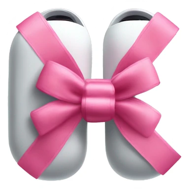 Air pod max’s with pink bows sticker