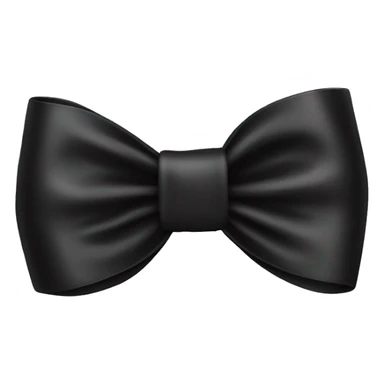 Black gift bow sticker