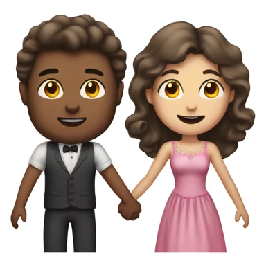 crossdressing man and woman holding hands sticker