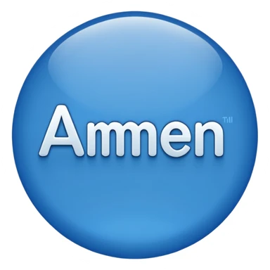 blue word "amen" simple font sticker
