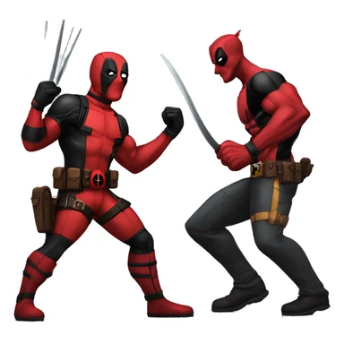 Deadpool vs wolverine sticker