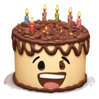 cake with writing happy birthday Teo sticker