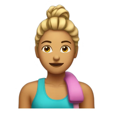 Chica en gimnasio sticker