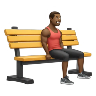 Doing bench at gym sticker