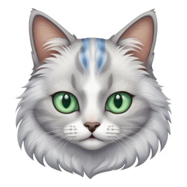 more slanted eyes with a green/blue colour, made the cat look challenging sticker