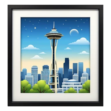 Space needle sticker