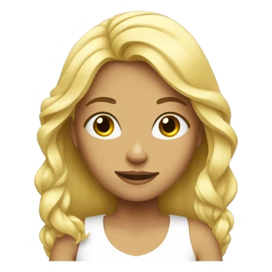 Blond girl with vine  sticker