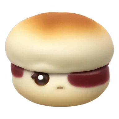 steamed bun with red bean paste filling sticker