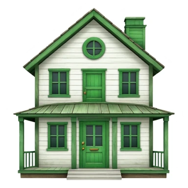 little house, front view sticker