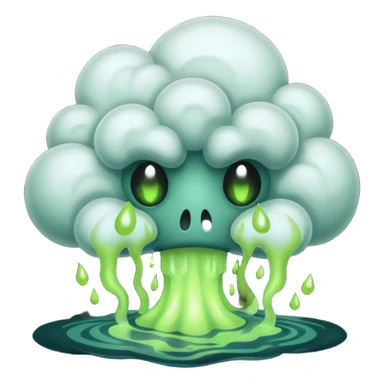 a poisonous cloud of gas, dark swamp color, realism-style sticker